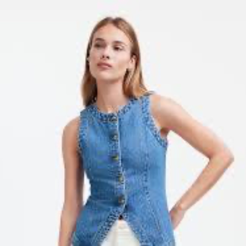 Madewell Denim Vest Size 10
